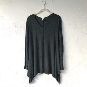 Gray long sleeve top